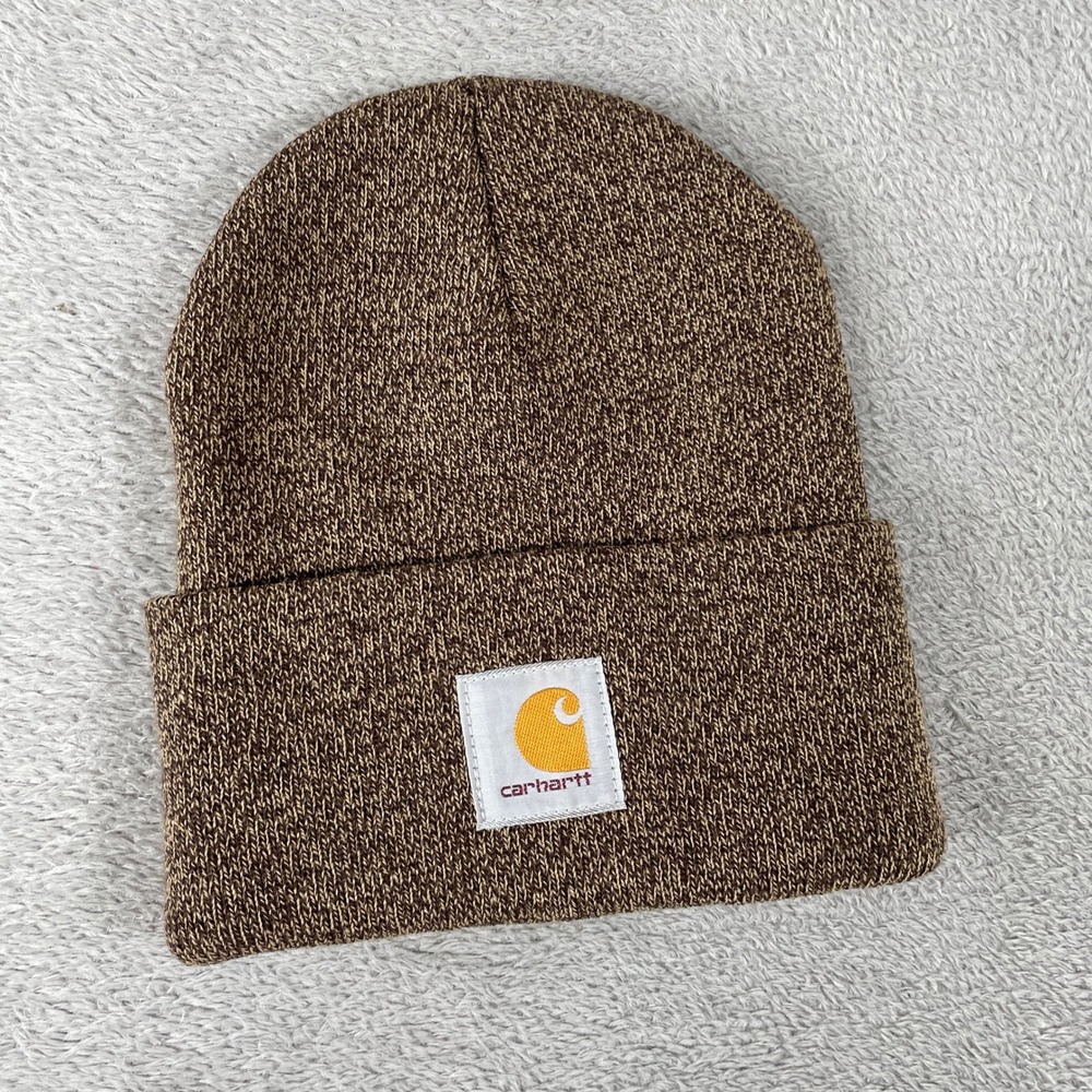 Carhartt Watch Hat Beanie One Size Brown Marl Knit Workwear Outdoor
